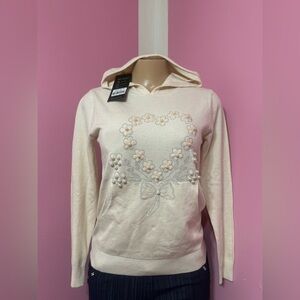 100% cashmere S. Christina sweater blouse long sleeve size S/M color besh